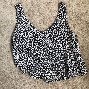 Bar lll flowy crop print. Size smal